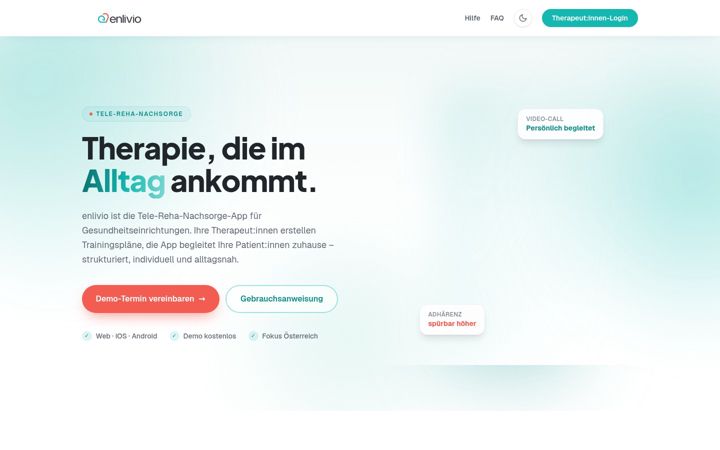 Screenshot of enlivio.com