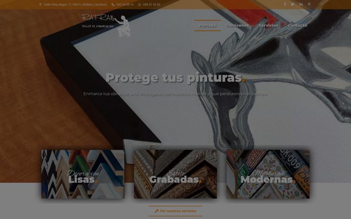 Screenshot of enmarcacionesrafran.com