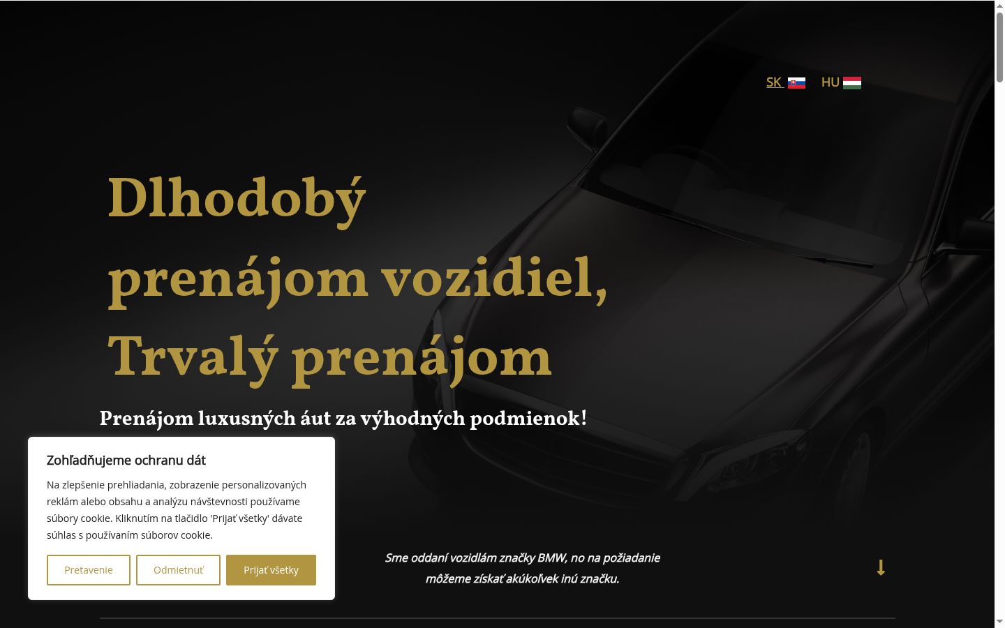 Captura de pantalla del banner de consentimiento mostrado antes de cualquier interacción
