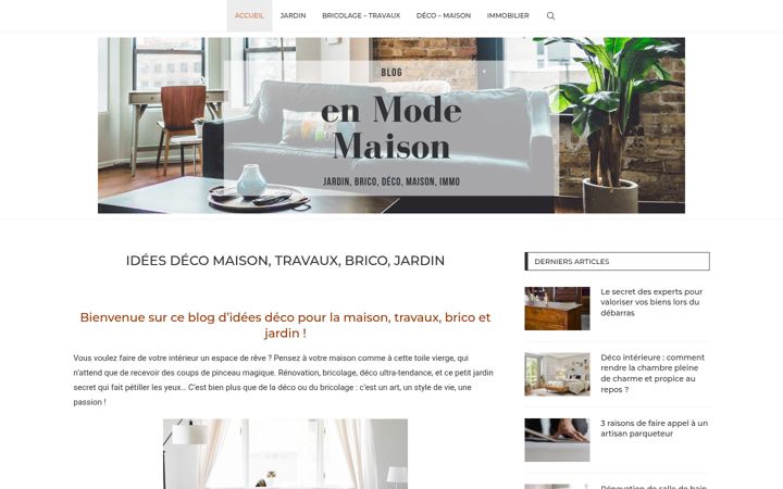 Screenshot of enmodemaison.com