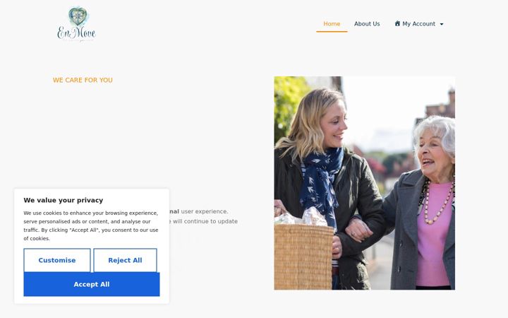 Skærmbillede af enmove.net