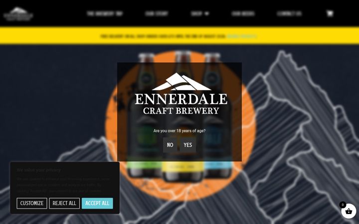 Snímek obrazovky ennerdalebrewery.co.uk