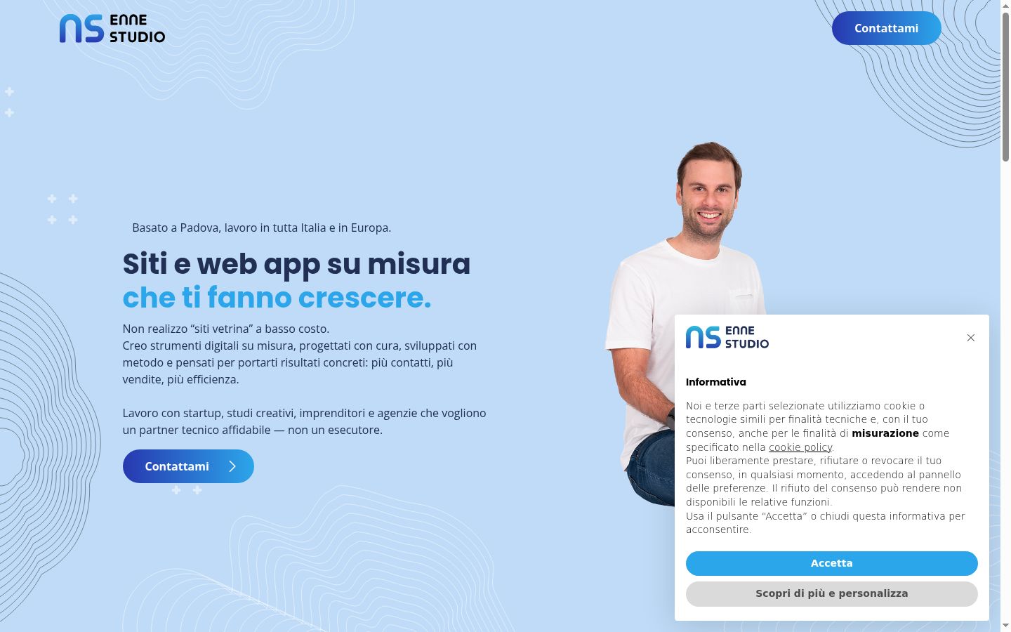 Screenshot tal-banner tal-kunsens muri qabel kwalunkwe interazzjoni