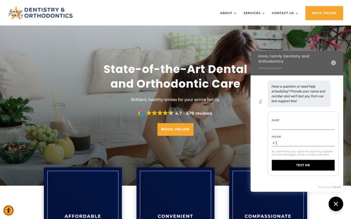 Screenshot of ennisfamilydental.com