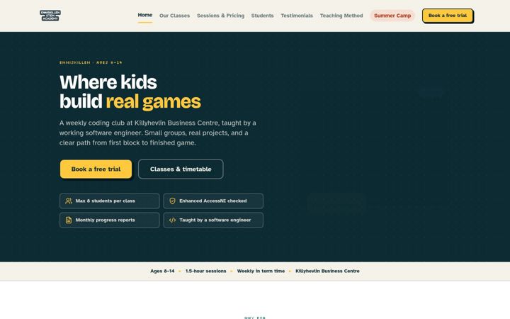 Screenshot of enniskillenstemacademy.com
