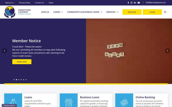 Screenshot of ennistymoncu.ie