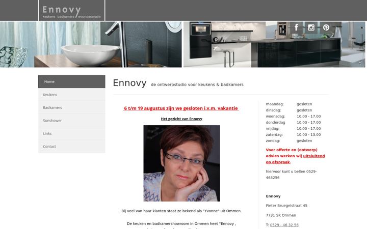 Captură de ecran a ennovy.nl