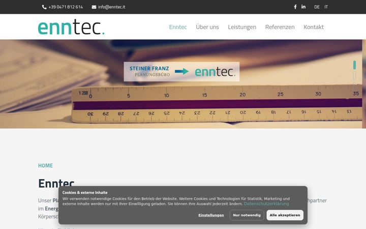 Snímek obrazovky enntec.it