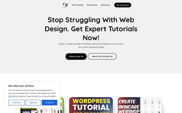 Screenshot of enockmwebe.com