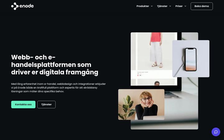 Screenshot of enode.se
