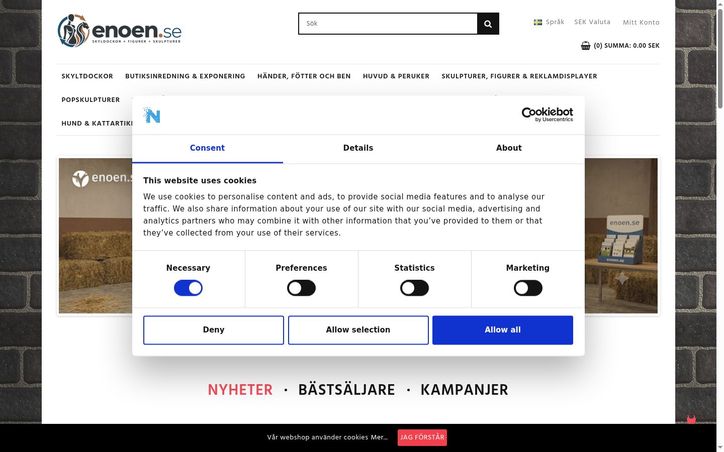 Zrzut ekranu banera zgody wyświetlanego przed jakąkolwiek interakcją