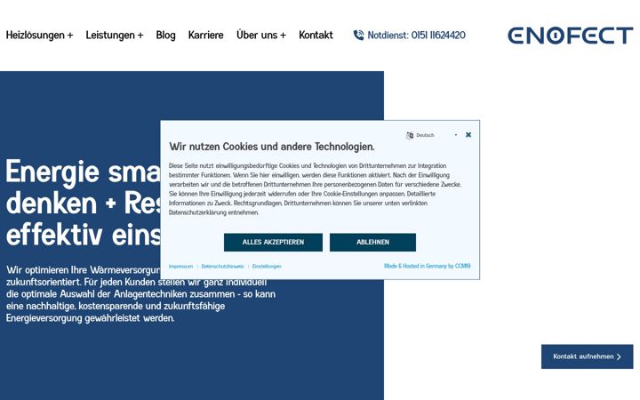 Screenshot of enofect.de