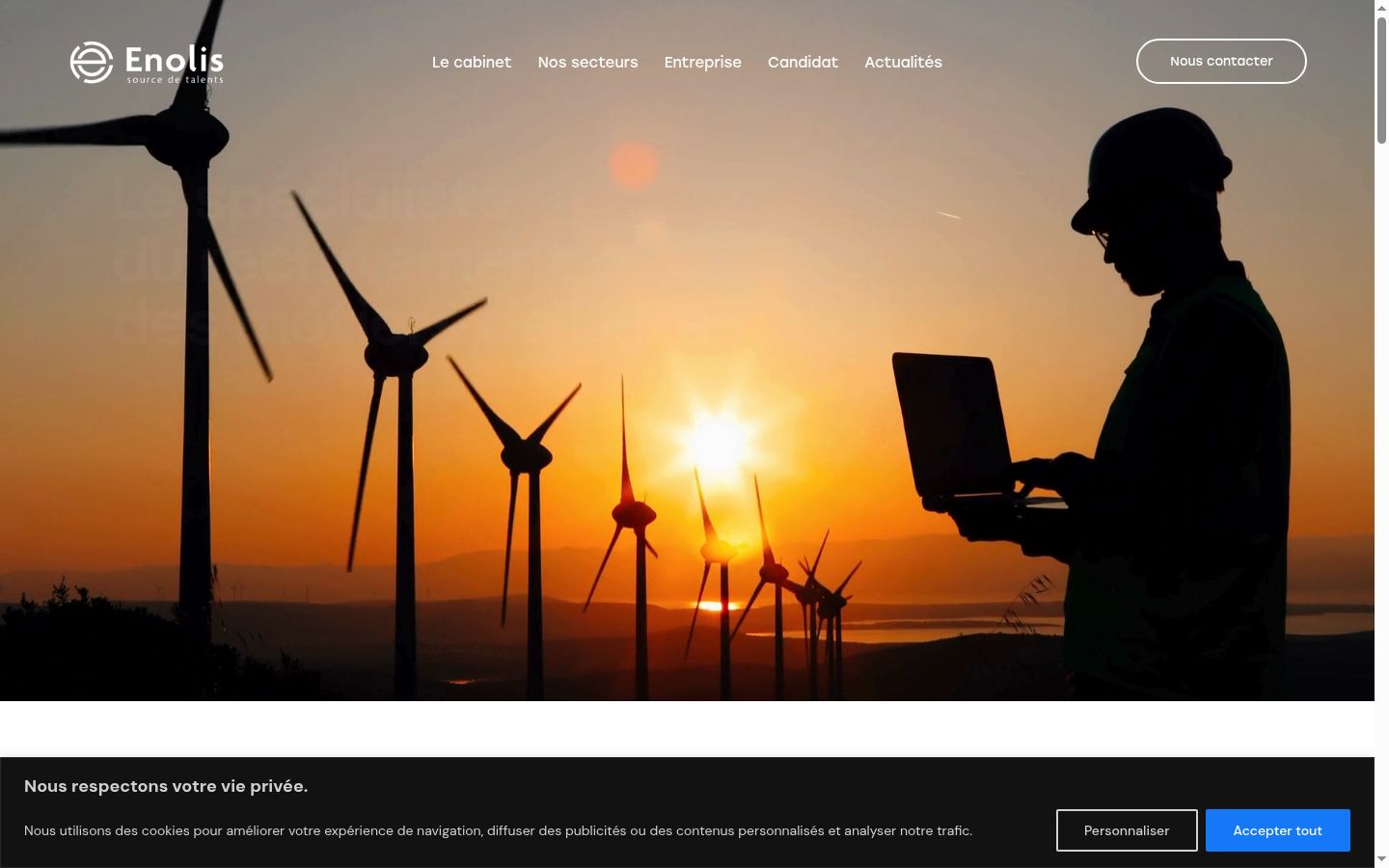 Screenshot of the consent banner shown before any interaction