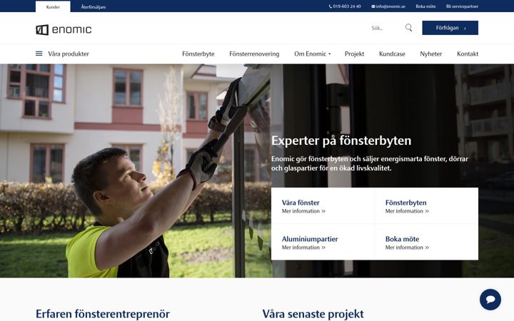 Screenshot of enomic.se