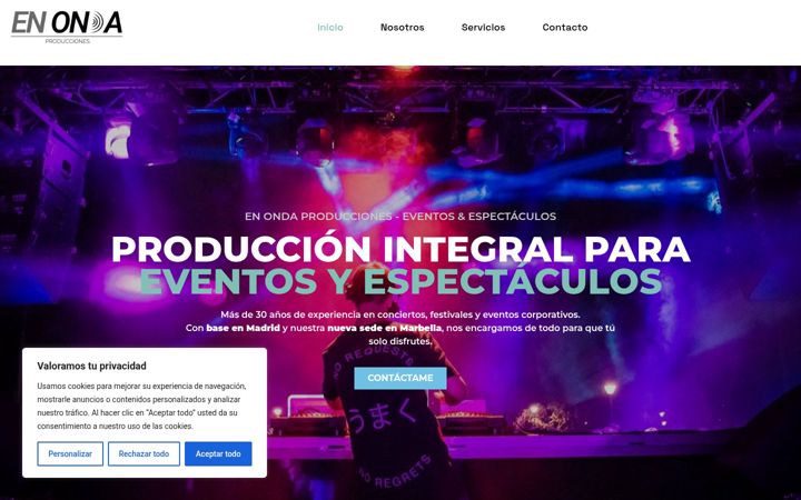 Screenshot of enonda-producciones.es