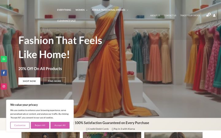 Screenshot of enoraboutique.co.uk
