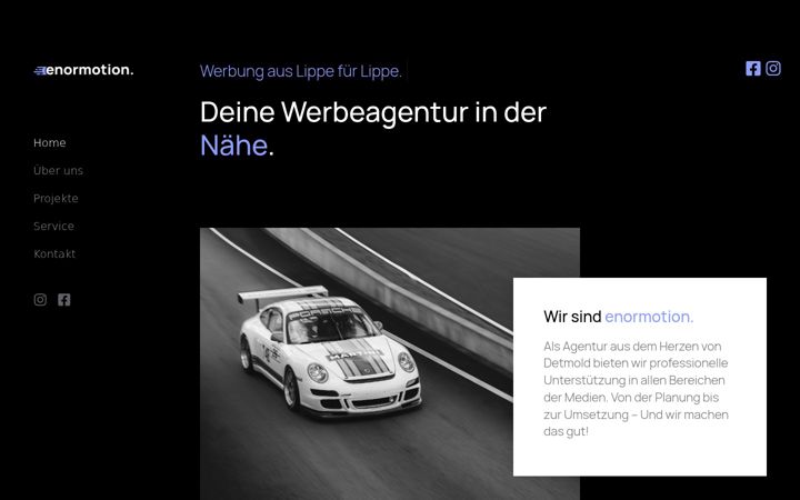 Screenshot of enormotion.de