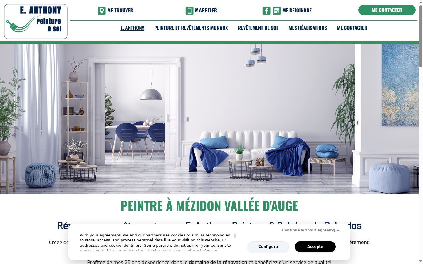 Screenshot del banner di consenso mostrato prima di qualsiasi interazione