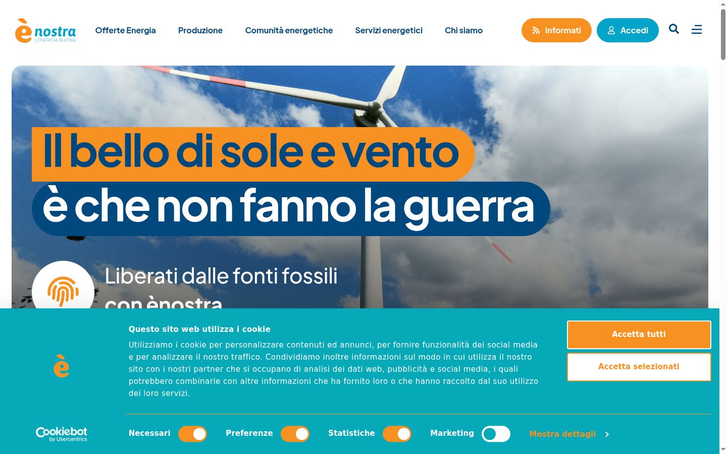 Screenshot of the consent banner shown before any interaction