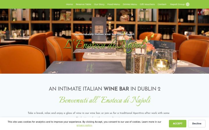 Screenshot of enoteca.ie