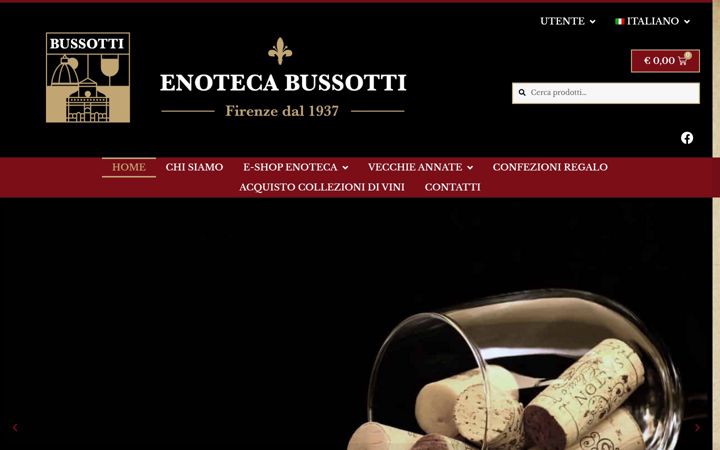 Skjermbilde av enotecabussotti.it