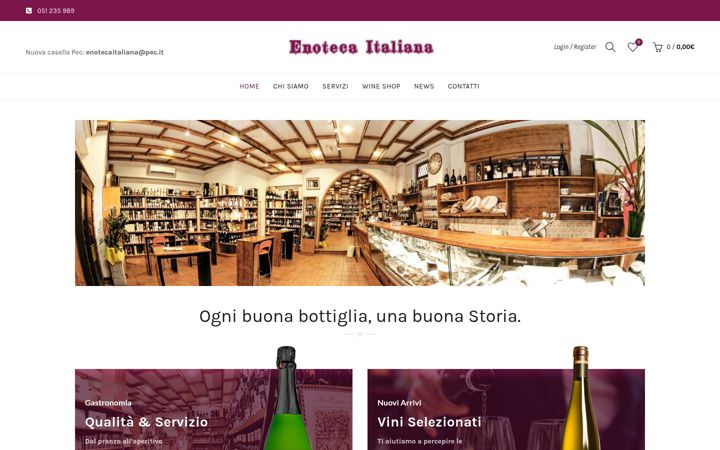Ekraanipilt saidist enotecaitaliana.it