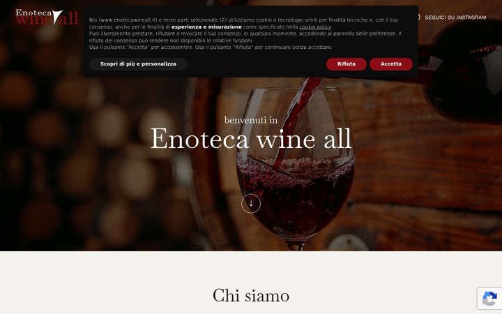 Screenshot of enotecawineall.it