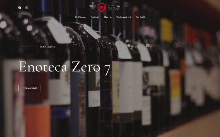 Screenshot of enotecazero7.it