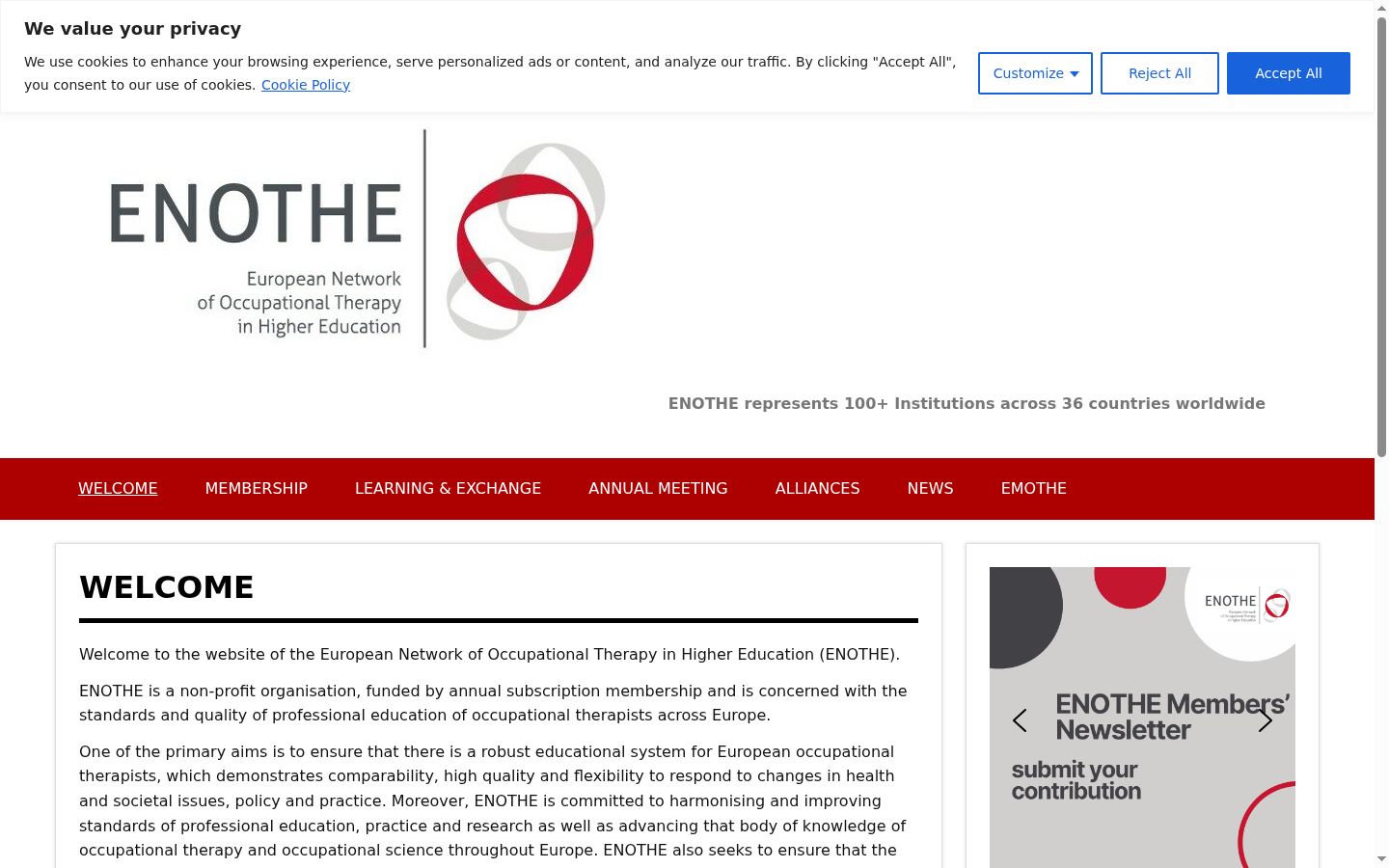 Screenshot του banner συγκατάθεσης που εμφανίστηκε πριν από οποιαδήποτε αλληλεπίδραση