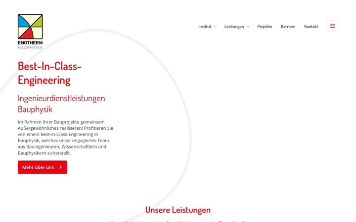 Screenshot stránky enotherm.de