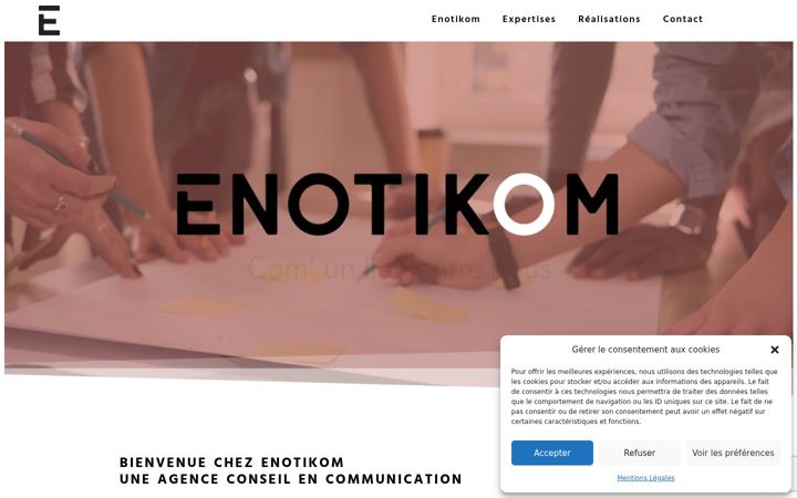 Screenshot of enotikom.fr