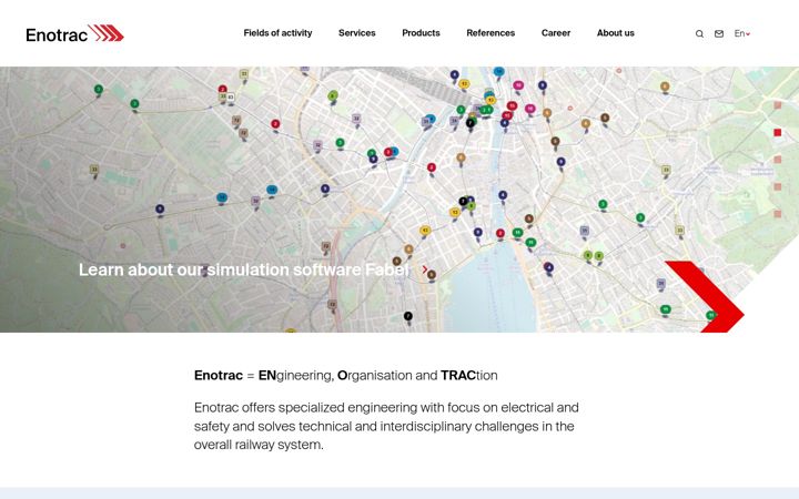 Екранна снимка на enotrac.com