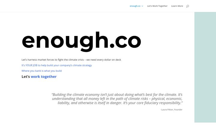 Screenshot of enough.co