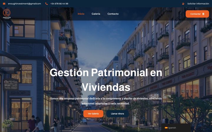Screenshot of enoughinvestment.com