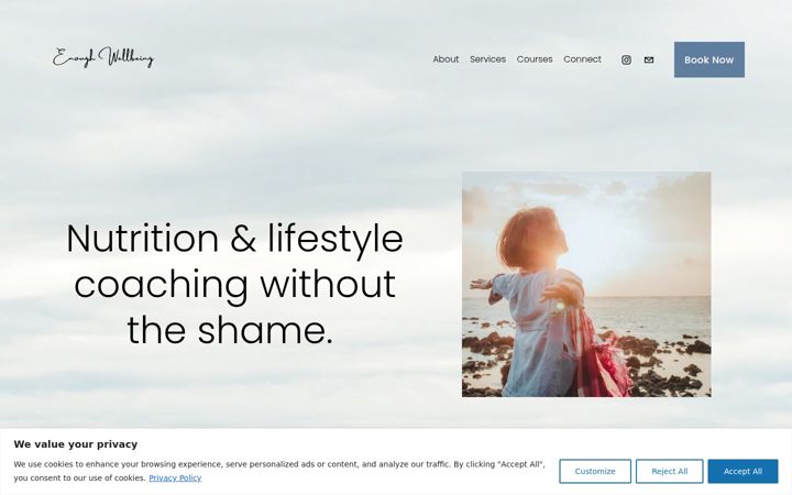 Screenshot of enoughwellbeing.com