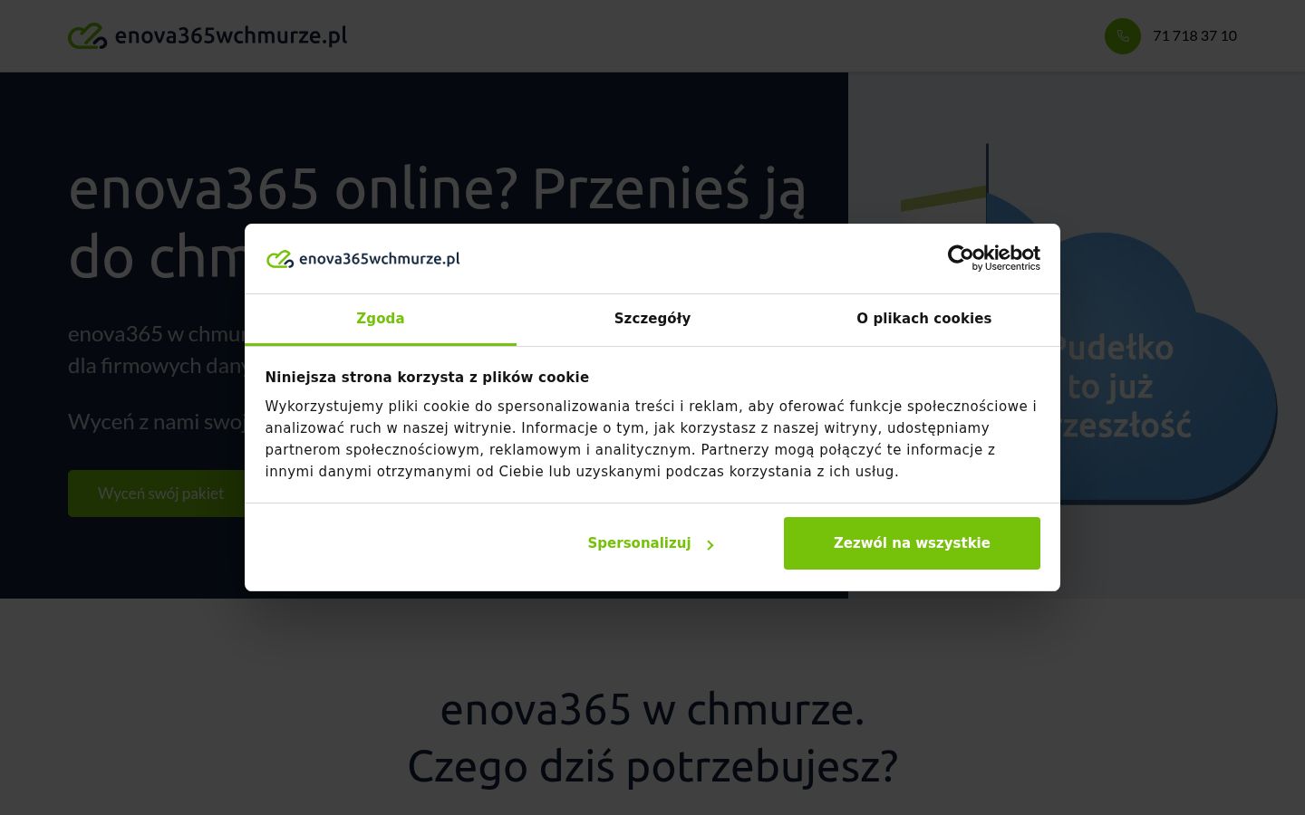 Posnetek zaslona pasice za privolitev, prikazane pred kakršno koli interakcijo