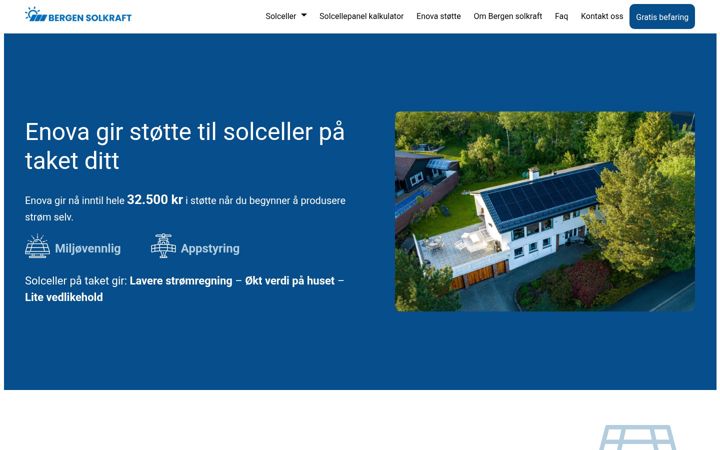 Ekrānuzņēmums no enovastottesolceller.no