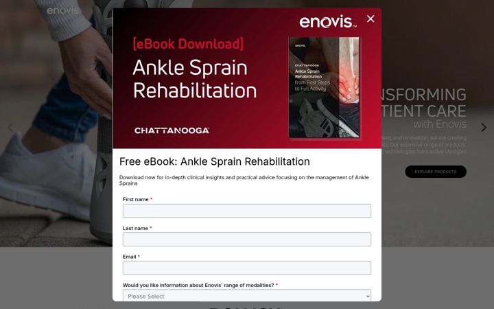 Screenshot of enovis.co.uk