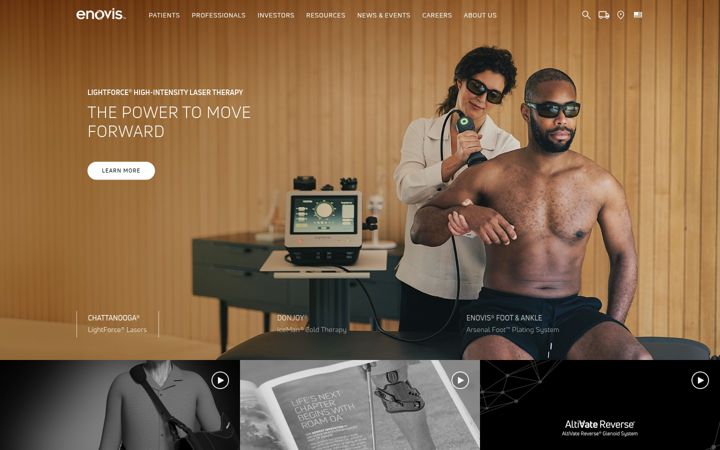 Screenshot of enovis.com
