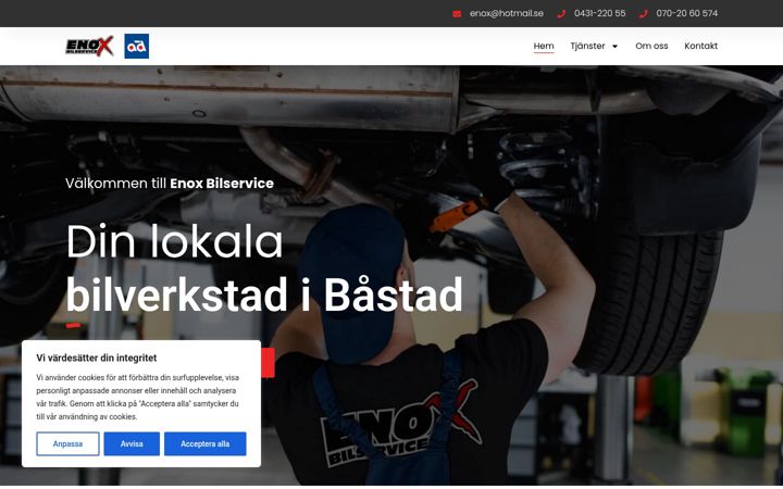 Screenshot of enoxbilservice.se