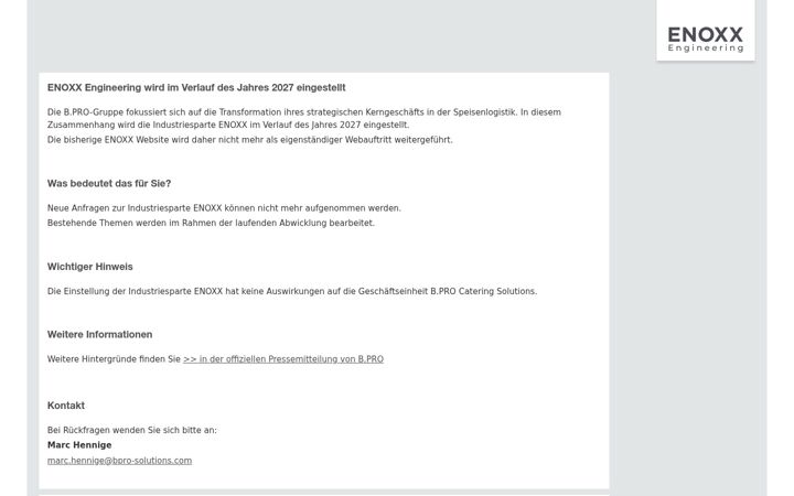 Screenshot of enoxx-engineering.com
