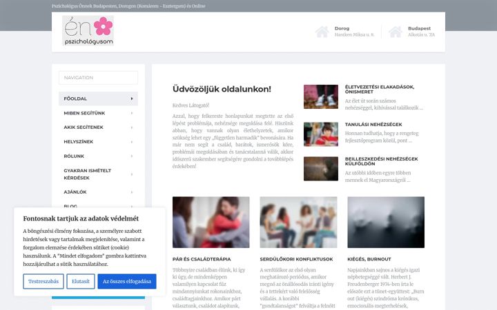 Screenshot ta' enpszichologusom.hu