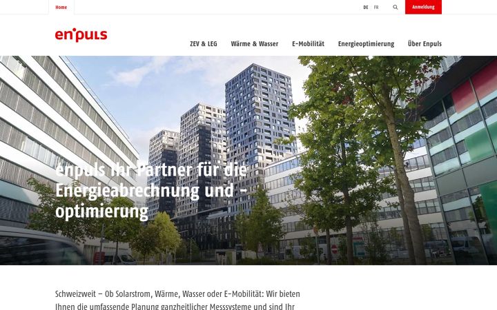 Screenshot of enpuls.ch