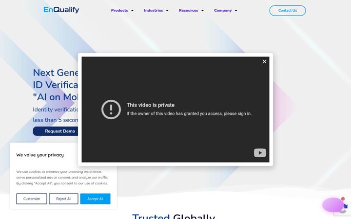 Screenshot of enqualify.ai