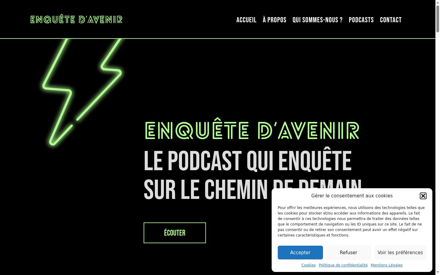 Screenshot del banner di consenso mostrato prima di qualsiasi interazione