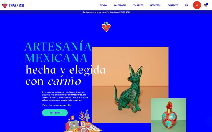 Screenshot of enraizarte.es