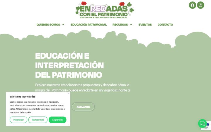 Screenshot of enredadasconelpatrimonio.es
