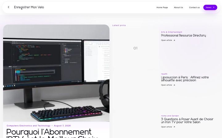 Screenshot of enregistrer-mon-velo.fr