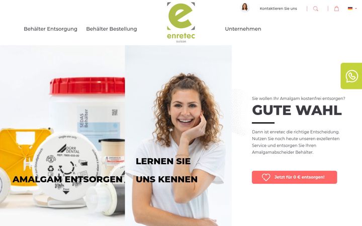 Ekrānuzņēmums no enretec.ch