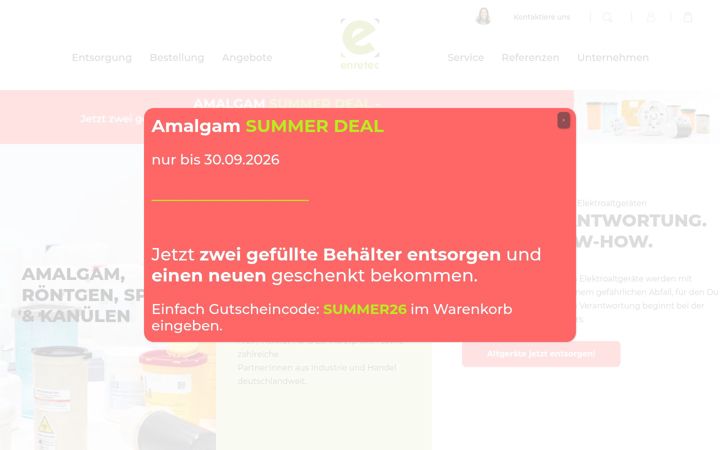 Screenshot di enretec.de